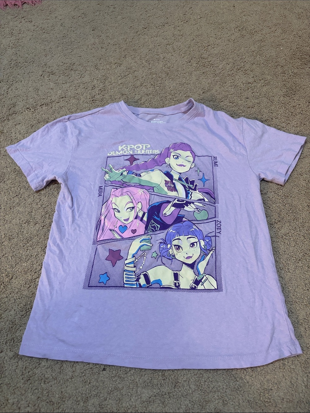 K-Pop Demon Hunters Girls' Lavender Graphic Tee